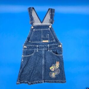 Vtg Powerpuff Girls Denim Overall Dress Kids 5 Y2K 90s Cartoon Network 1999‎
